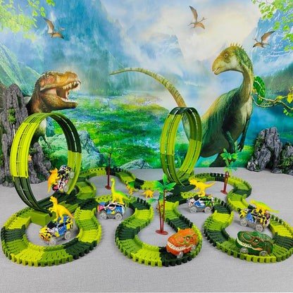 DinoRace - Magical Electric Dinosaur Car Set