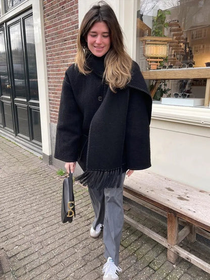 WinterCharm™ | Chique Winterjas voor Dames met Sjaal